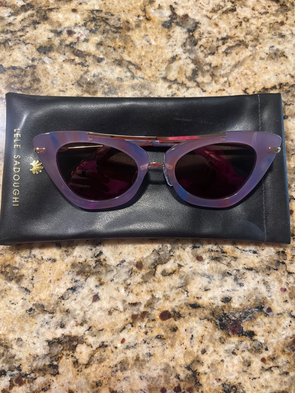 Lele Sadoughi Lavender Purple Cat Eye Sunglasses